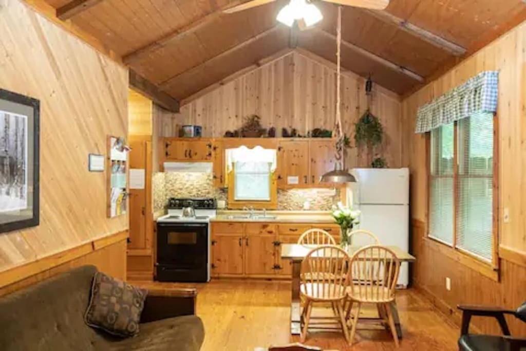Cozy Cabin: River View With Hot Tub Hébergement de vacances
